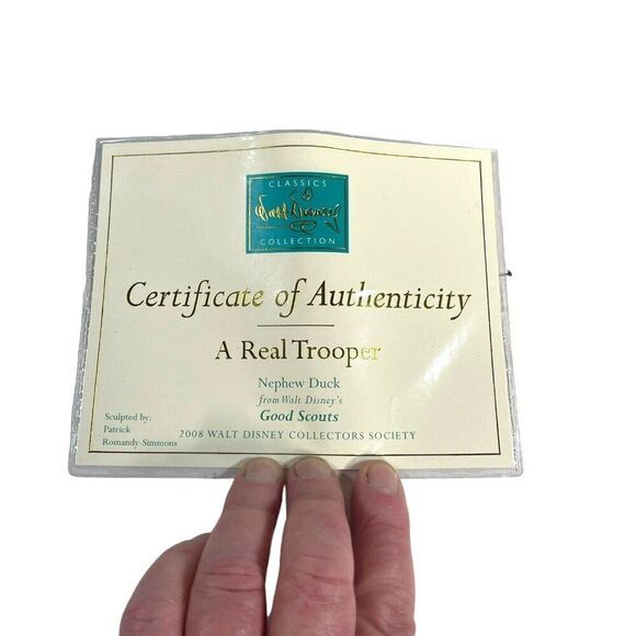 WDCC Walt Disney Classics A Real Trooper Nephew Duck 3.5” Tall w/COA Box - Picture 9 of 16